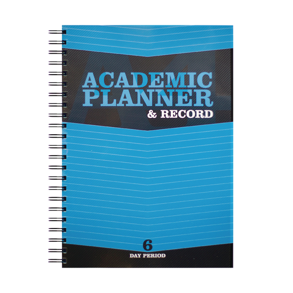 Silvine Academic Planner Record Book 6 Period Wire Bound Poly Blue