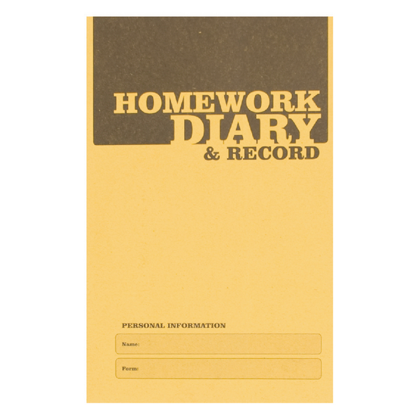 Silvine Homework Diary A6 Yellow [Pack of 20]