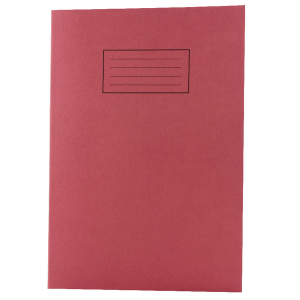 Silvine Tough Shell Exercise Book A4 Feint Ruled with Margin Red [Pack of 25]