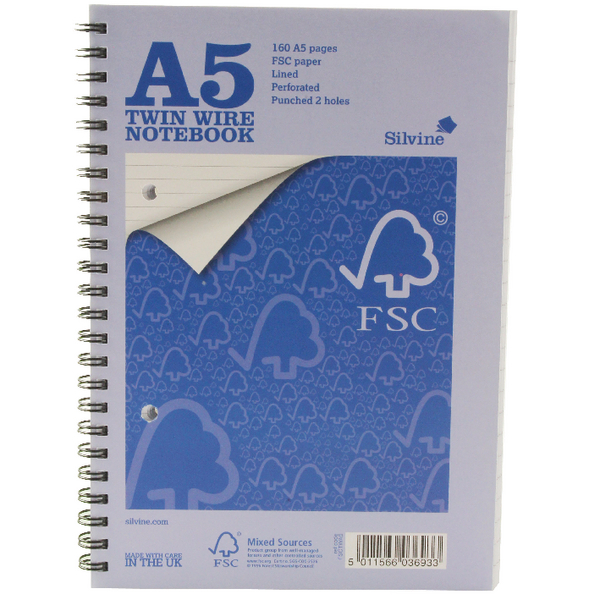 Silvine Everyday A5 Notebook [Pack of 5]