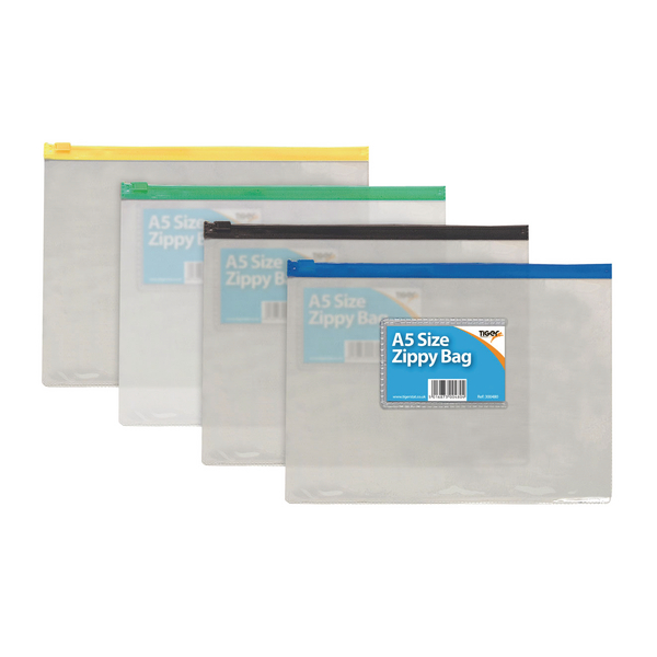 Tiger Zip Bag A5 [Pack of 12]