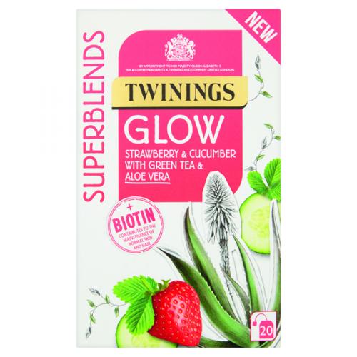 Twinings SuperBlends Glow Herbal Tea Bags [Pack of 20]