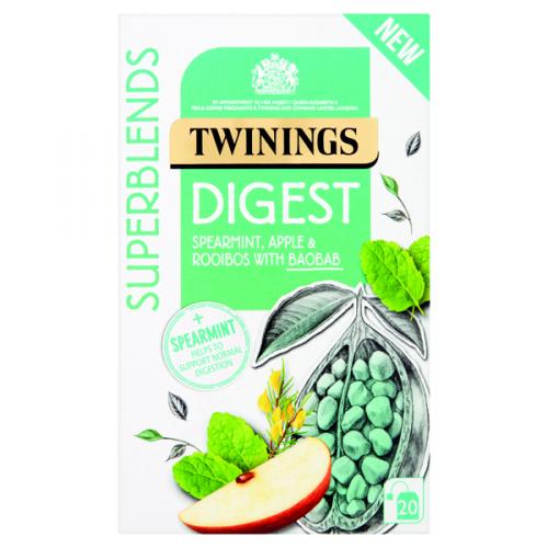 Twinings SuperBlends Digest Herbal Tea Bags [Pack of 20]