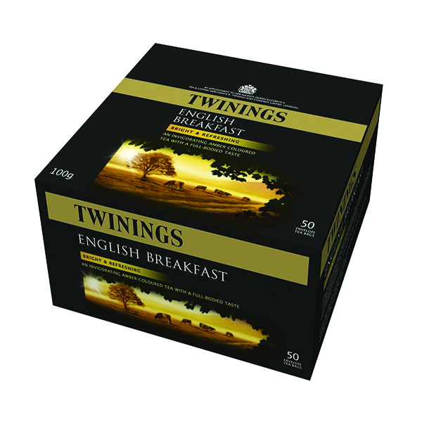 Twinings English Breakfast Envelopes Tea Bags [Pack of 6x50]