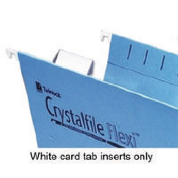 Crystal Flexifile Tab Inserts White [Pack of 50]