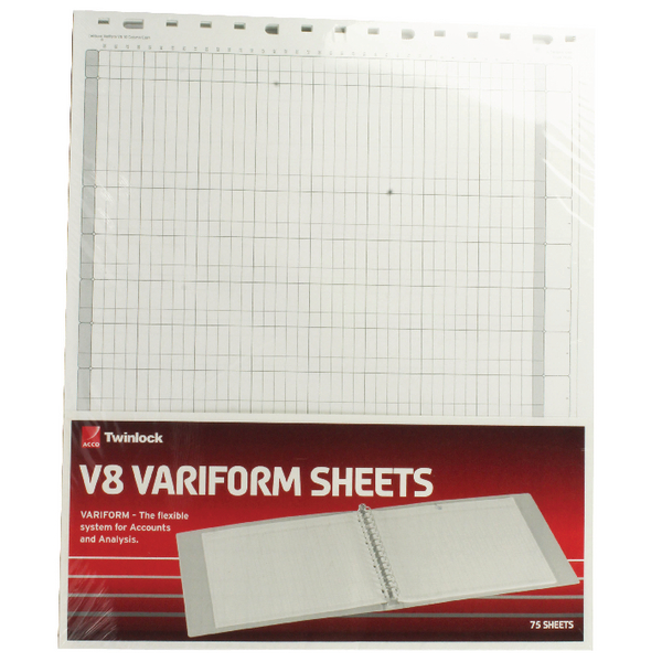 Variform V8 10 Column Cash Refill [Pack of 75]