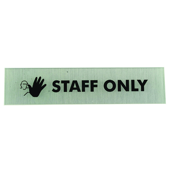 Acrylic Sign:Staff Only 190x45mm