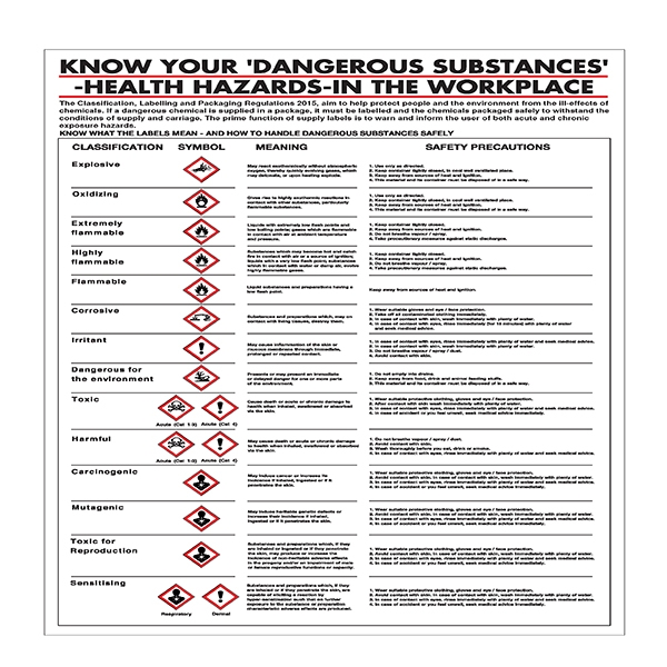 Health Hazards in Workplace Poster