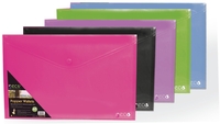 Stewart A4 Popper Wallet Landscp Assorted [Pack of 5]