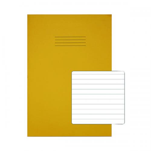 Rhino Exercise Book 8mm Ruled 80 Pages A4-Plus Yellow [Pack of 50]