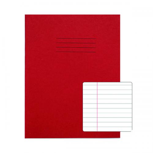 Rhino Exercise Book 8mm Ruled 80 Pages 9x7 Inches Red [Pack of 100]