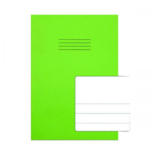 Rhino Exercise Book 15mm and Plain 64 Pages A4 Green [Pack of 50]