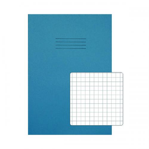Rhino Exercise Book 7mm Square 80 Pages A4 Light Blue [Pack of 50]