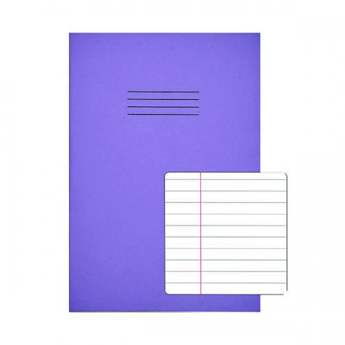 Rhino Exercise Book 8mm Ruled 80 Pages A4 Purple [Pack of 50]