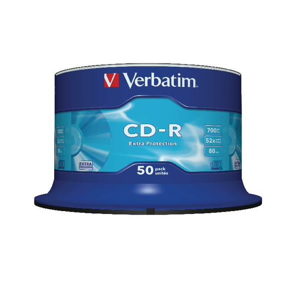 Verbatim CD-R 700Mb, 80 Minute Extra Protection [Spindle of 50]