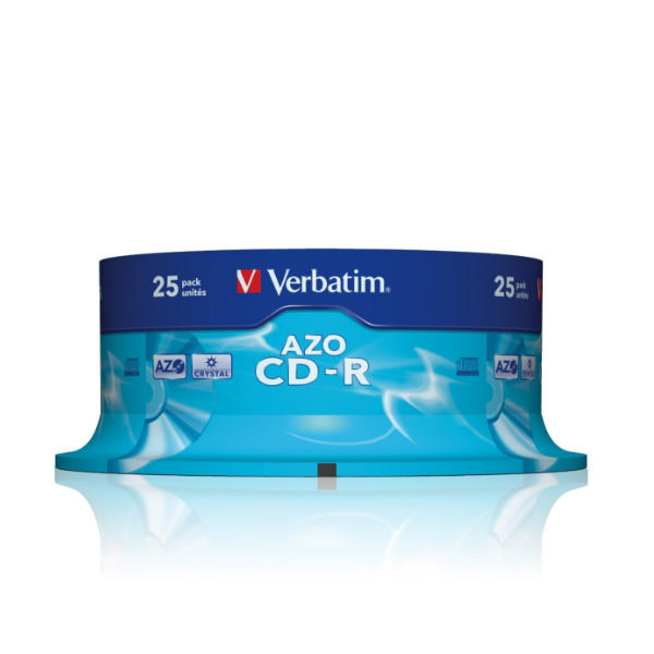 Verbatim CD-R 700Mb, 80 Minute AZO Crystal [Pack of 25]