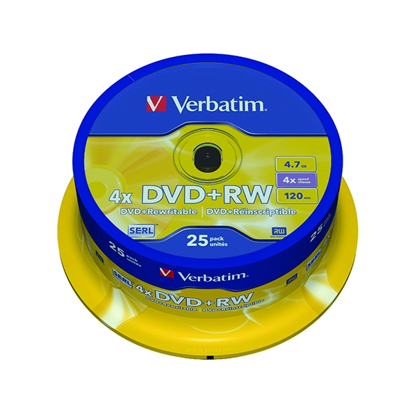 Verbatim DVD+RW 4x [Spindle of 25]