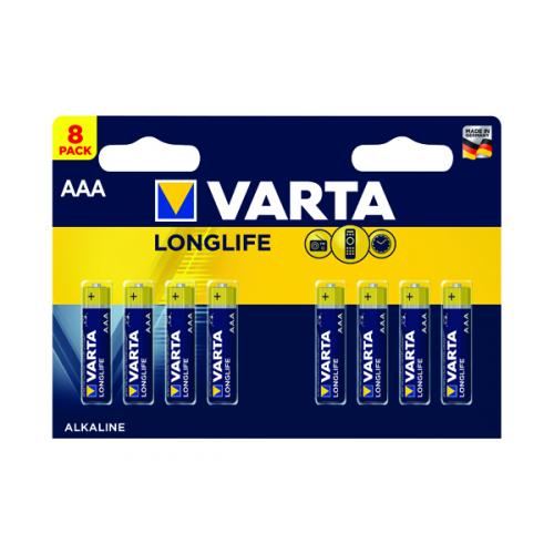 Varta Longlife AAA Battery [Pack of 8]