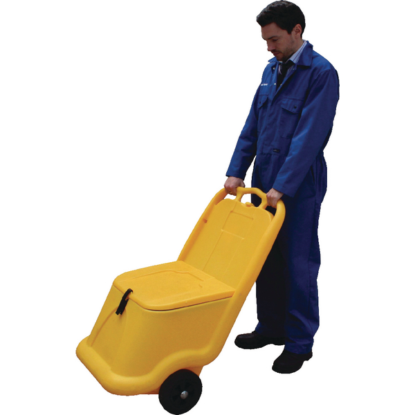 Mobile Salt and Grit Bin 75 Litre Yellow