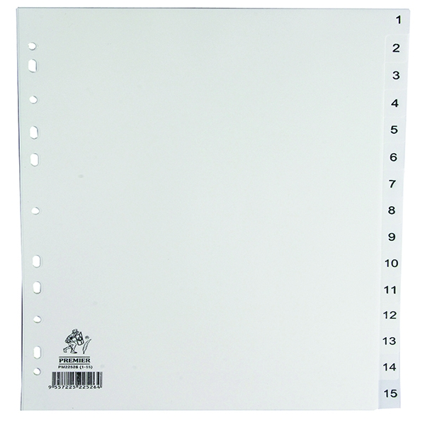 Index A4 1-15 Polypropylene White