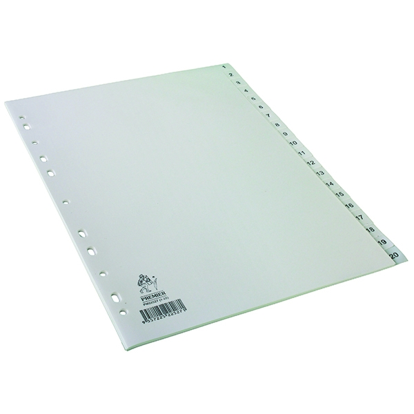 Index A4 1-20 Polypropylene White