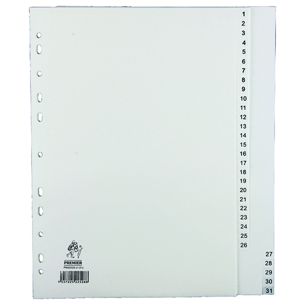 Index A4 1-31 Polypropylene White