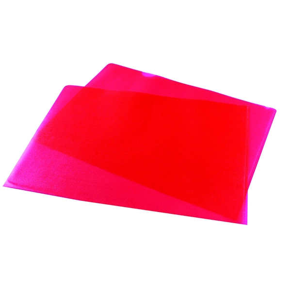 Cut Flush Folder Red [Pack of 100]