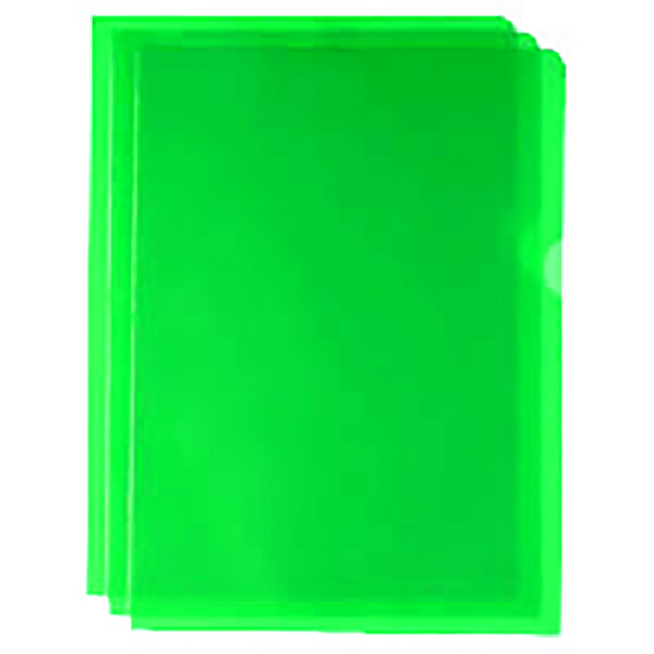 Cut Flush Folder Green [Pack of 100]