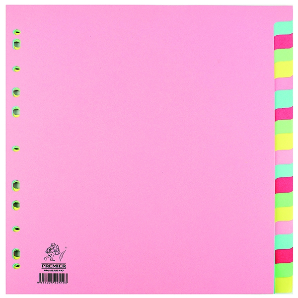 Manilla Dividers A4 20 Part Multicoloured