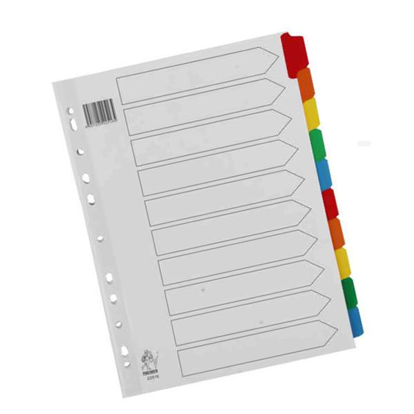 Mylar Divider A4 10 Part Multicoloured