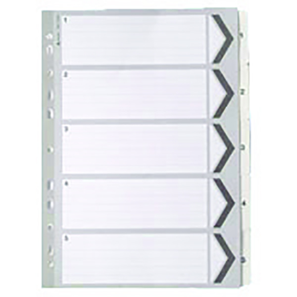 Mylar Index A4 1-5 White