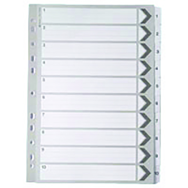 Mylar Index A4 1-10 White