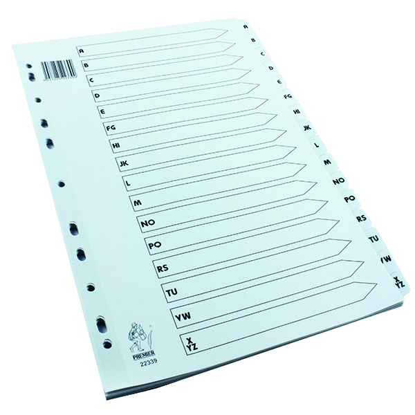Mylar Index A4 A-Z White