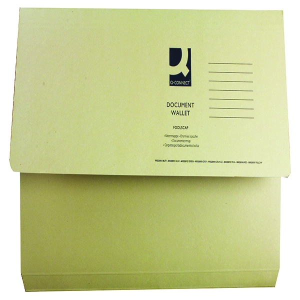 Document Wallet Foolscap Yellow 220g [Pack of 50]