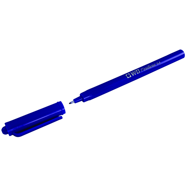 Fineliner Pens 0.4mm Blue [Pack of 10]