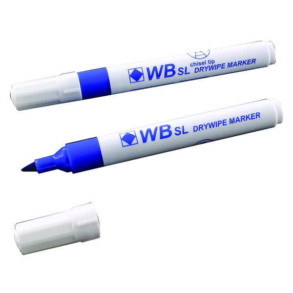 Whiteboard Marker Chisel Blue [Pack of 10]