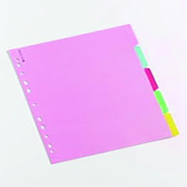 Manilla Divider A4 5 Part Multicoloured