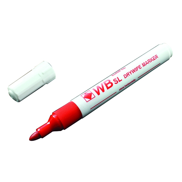 Whiteboard Marker Bullet Red [Pack of 10]