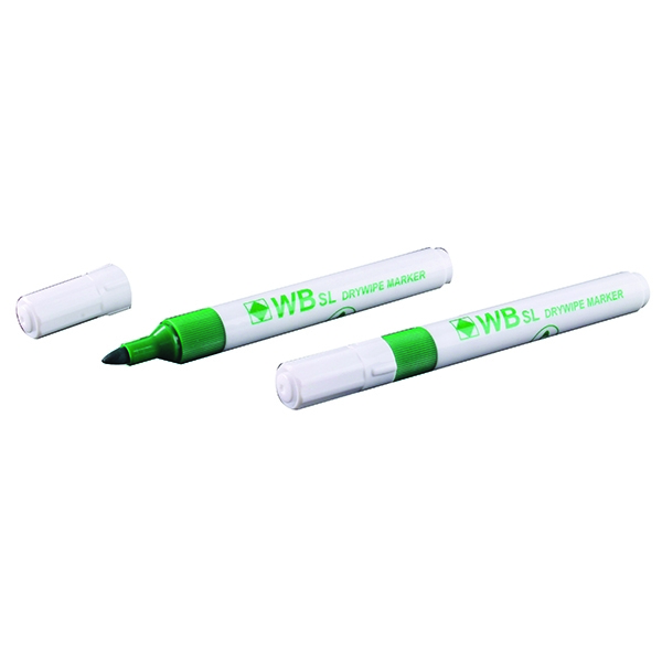 Whiteboard Marker Bullet Green [Pack of 10]