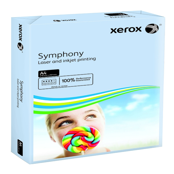 Xerox Symphony A4 160g Pastel Blue Card [Pack of 250] alternative image 1