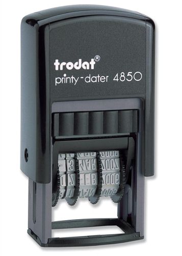 Trodat Printy 4850/L1 Self Inking Word and Date Stamp RECEIVED 25x5mm Blue/Red Ink - 76313 alternative image 1