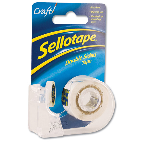 Sellotape Double Sided Tape and Dispenser 15mmx5m alternative image 1
