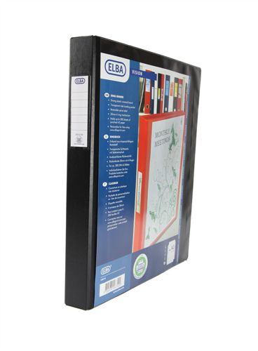 Elba Vision A3 Upright Ring Binder Black alternative image 1