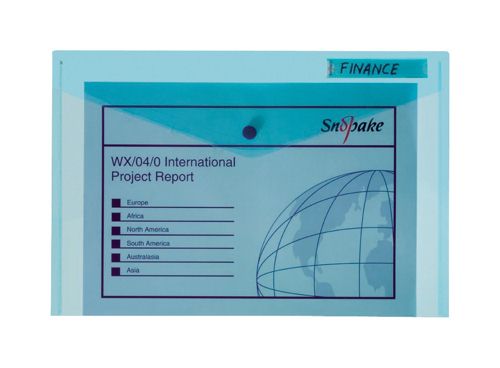 Snopake Polyfile Foolscap Blue [Pack of 5] alternative image 1