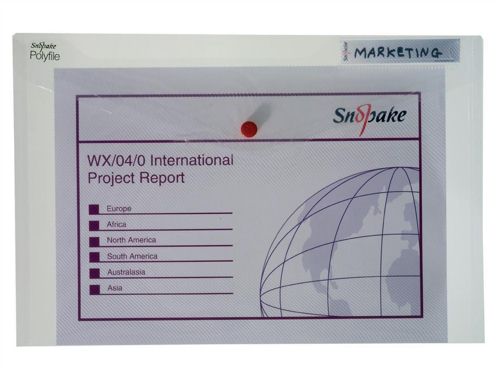 Snopake Polyfile Foolscap Clear [Pack of 5] alternative image 1