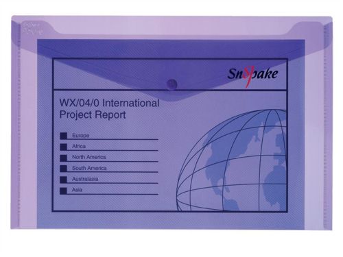 Snopake Polyfile Foolscap Plus Purple [Pack of 5] alternative image 1