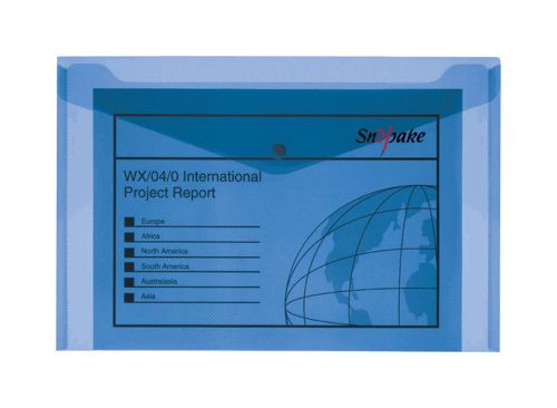 Snopake Polyfile Foolscap Electra Blue [Pack of 5] alternative image 1