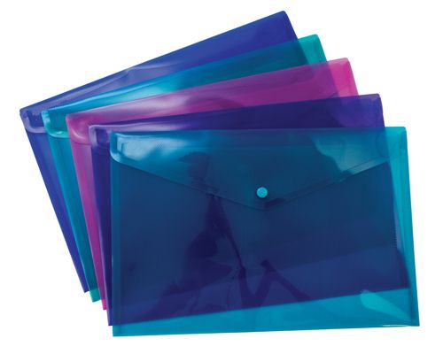 Snopake Polyfile Plus Foolscap Electra Assorted [Pack of 5] alternative image 1