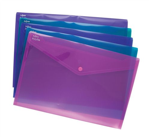 Snopake Polyfile A5 Electra Assorted [Pack of 5] alternative image 1