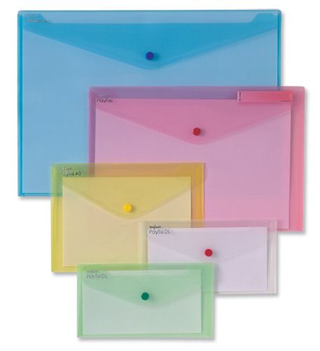 Snopake Polyfile Classic Wallet File Polypropylene A5 Assorted [Pack of 5] alternative image 1